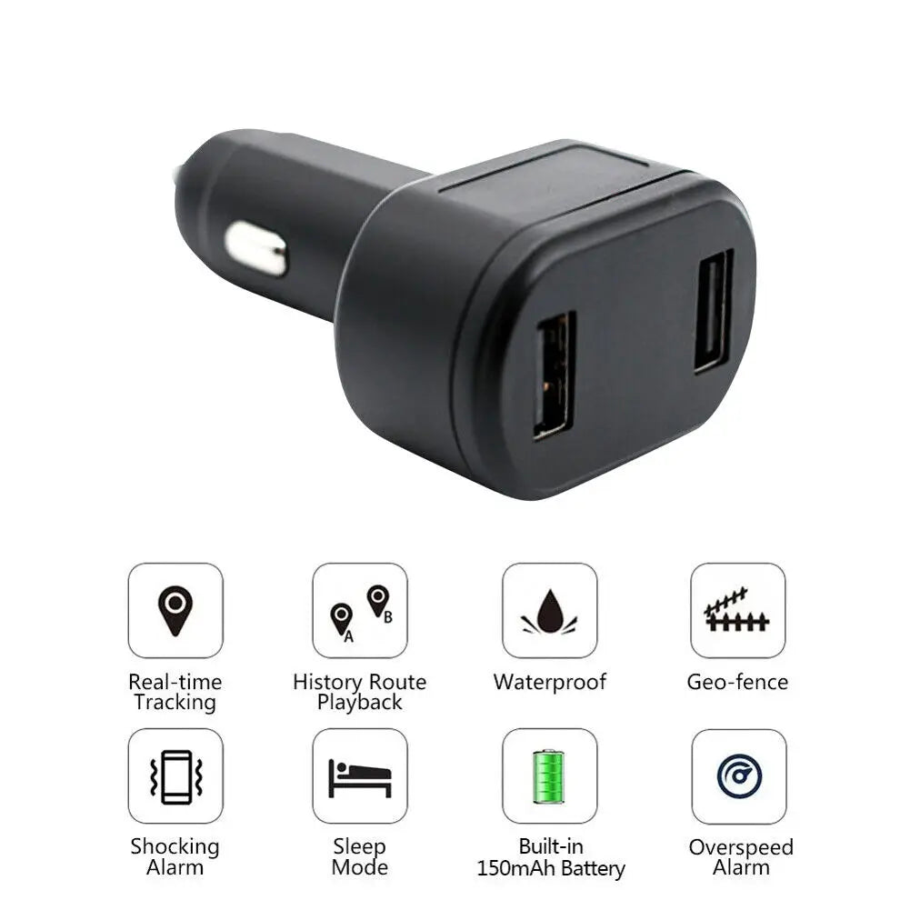 Rastreador GPS para encendedor de cigarrillos de tu automóvil, USB Dual, 2G/4G, ST-909, cargador de teléfono para coche con aplicación de seguimiento en línea gratuita.